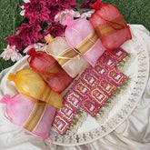 Vriksham Potli Bags & Lotus Tags Combo-Premium Diwali Return Gift-Pink (Pack of 6)-RG347